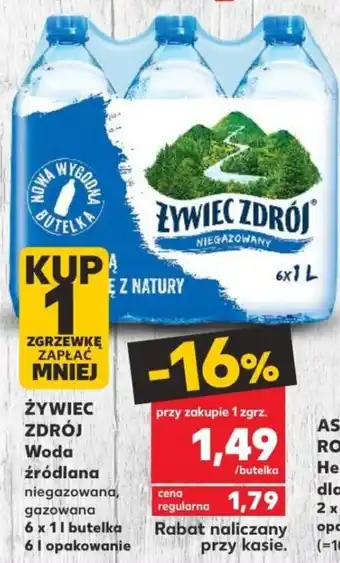 Kaufland ŻYWIEC ZDRÓJ Woda źródlana 1l oferta