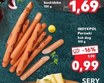 Kaufland Indykpol Parówki hot dog 100g oferta