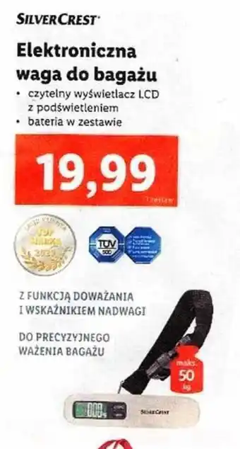 Lidl Elektroniczna waga do bagażu oferta