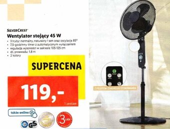 Lidl Wentylator stojący 45 W oferta