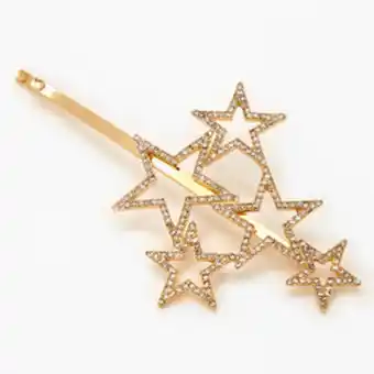 Claire's Gold rhinestone star cluster hair pin oferta