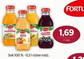 Społem Sok 100% Fortuna 0,3 l oferta