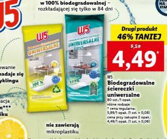 Lidl Chusteczki multi-surface uniwersalne lemon W5 oferta
