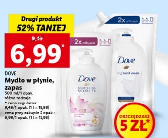 Lidl Mydło w płynie glowing ritual Dove Nourishing Secrets oferta