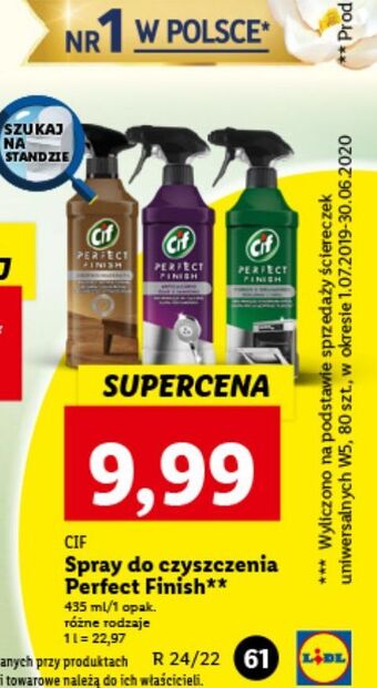 Lidl Spray osad z kamienia Cif Perfect Finish oferta