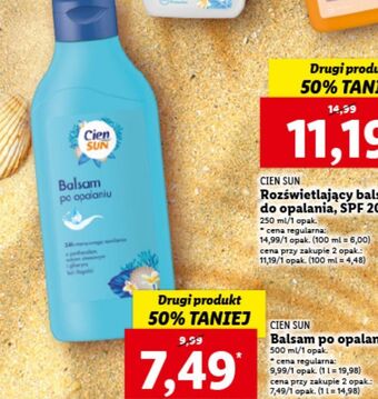 Lidl Balsam po opalaniu Cien Sun oferta