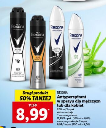 Lidl Antyperspirant black + white Rexona Invisible oferta
