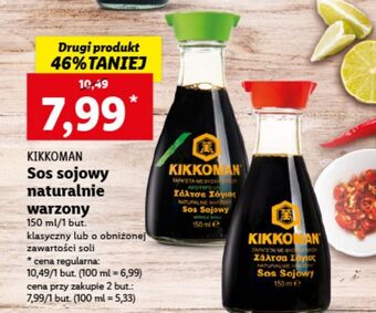 Lidl Sos sojowy less salt Kikkoman oferta