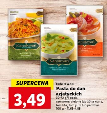 Lidl Pasta curry czerwona Kanokwan oferta