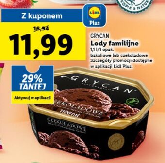 Lidl Lody bakaliowe Grycan oferta