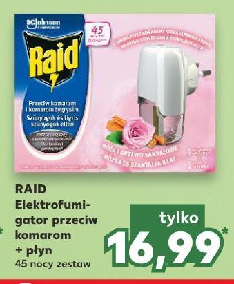 Kaufland Elektrofumigator przeciw komarom 45 nocy róża i drzewo sandałowe Raid oferta