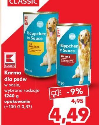 Kaufland Karma dla psa drób K-Classic oferta