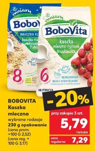 Kaufland Kaszka mleczno-ryżowa truskawkowa Bobovita oferta
