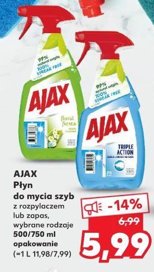 Kaufland Płyn do mycia szyb Ajax Triple Action oferta
