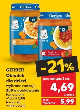 Kaufland Obiadek spaghetti po bolońsku Gerber Junior oferta
