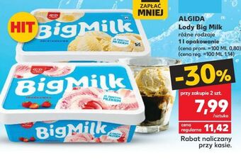 Kaufland Lody śmietankowe Algida Big Milk oferta