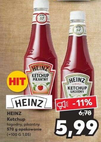 Kaufland Ketchup łagodny Heinz oferta