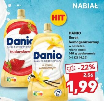Kaufland Serek truskawka saszetka Danone Danio oferta
