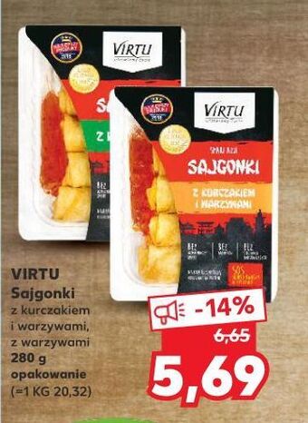 Kaufland Sajgonki z kurczakiem i warzywami Virtu oferta