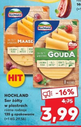 Kaufland Ser maasdamer plastry Hochland oferta