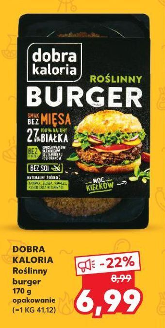 Kaufland Burger roślinny Dobra Kaloria oferta
