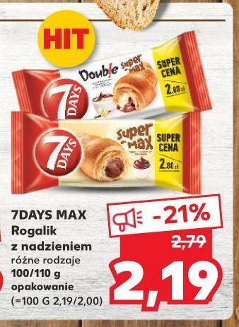 Kaufland Rogal z nadzieniem kakaowo-waniliowym 7 Days Double Max oferta