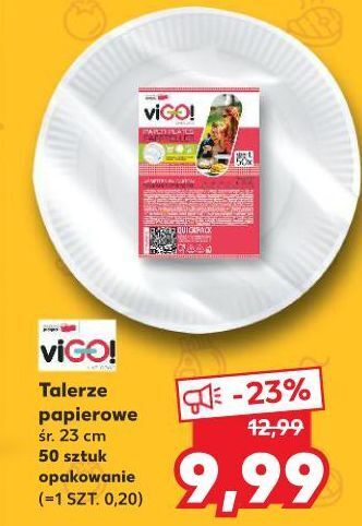 Kaufland Talerz papierowy 23 cm Vigo! oferta