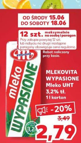Kaufland Mleko 3.2% Mlekovita Wypasione oferta