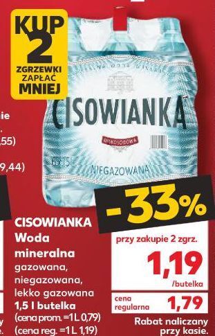 Kaufland Woda lekko gazowana Cisowianka oferta