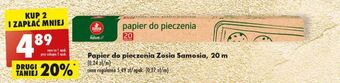 Biedronka Papier do pieczenia 20 m Zosia Samosia oferta