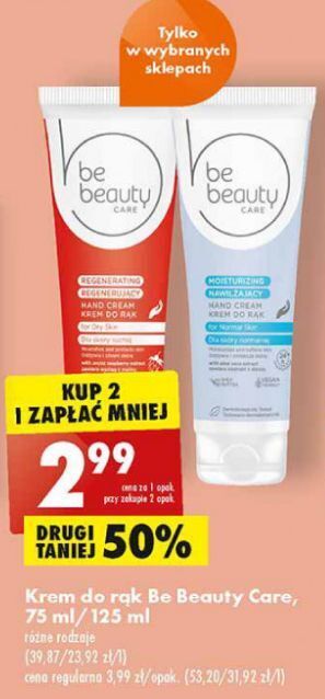 Biedronka Krem do rąk nawilżający Be Beauty Care oferta