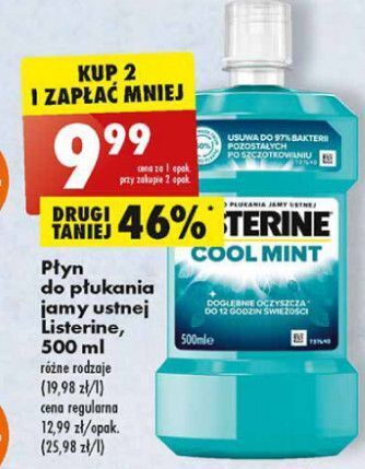 Biedronka Płyn do płukania ust Listerine Cool Mint oferta