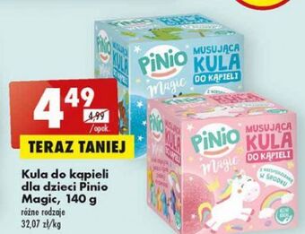 Biedronka Kula musująca do kąpieli z zabawką dinozaur Pinio Magic oferta