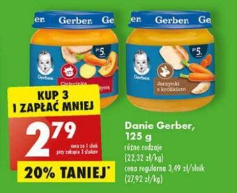 Biedronka Obiadek jarzynki z królikiem Gerber oferta
