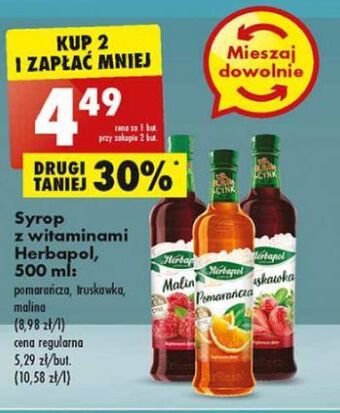 Biedronka Syrop pomarańczowy Herbapol Owocowa Spiżarnia oferta