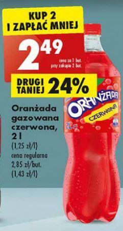 Biedronka Oranżada czerwona oferta