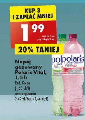 Biedronka Woda red Polaris Vital oferta