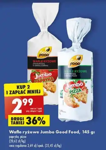 Biedronka Wafle ryżowe jumbo paprykowe Good Food oferta