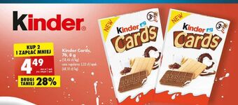 Biedronka Herbatniki czekoladowe Kinder Cards oferta