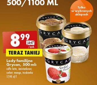 Biedronka Lody śmietankowe Grycan oferta