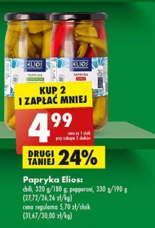 Biedronka Papryka pepperoni Elios oferta