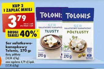 Biedronka Ser sałatkowo-kanapkowy półtłusty Tolonis oferta