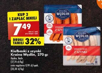 Biedronka Kiełbaski białe z szynki Kraina Wędlin oferta