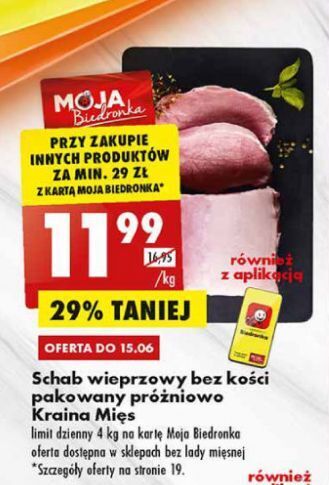 Biedronka Schab wieprzowy bez kości Kraina Mięs oferta