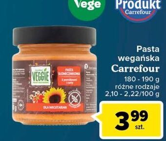 Carrefour Market Pasta słonecznikowa z pomidorami i curry Carrefour Veggie oferta