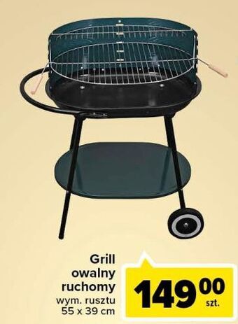 Carrefour Market Grill owalny ruchomy 55 x 39 cm oferta