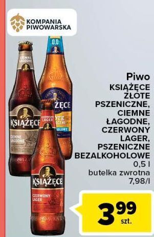 Carrefour Market Piwo Książęce Złote Pszeniczne 0.0% oferta