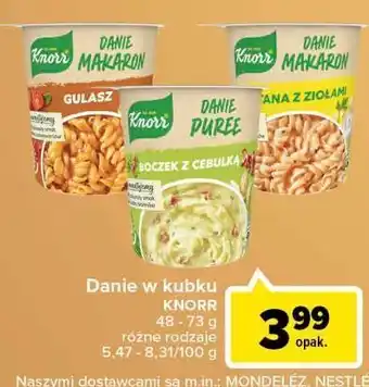 Carrefour Market Makaron śmietana z ziołami Knorr Danie oferta