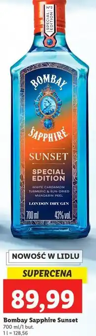 Lidl Gin Bombay Sapphire Sunset oferta