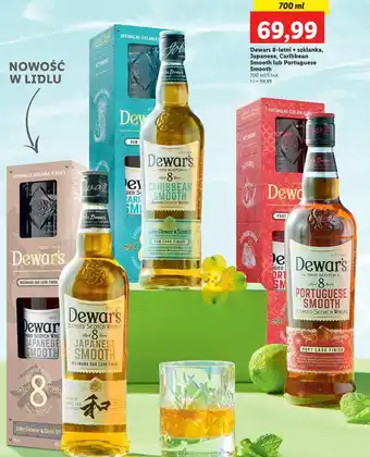 Lidl Whisky + szklanka Dewar's 8 Caribbean Smooth oferta